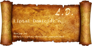 Liptai Domicián névjegykártya